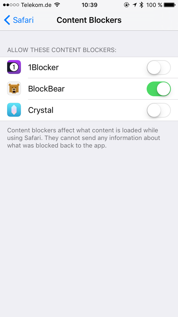 iOS AdBlocker Blockbear