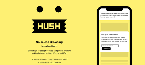 iOS Content-Blocker of the Day: Hush